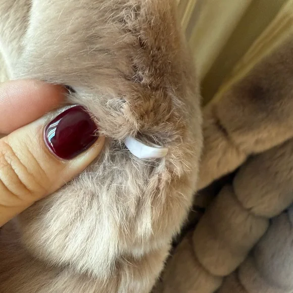 Yves Salomon Rabbit Fur Coat - Picture 14 of 15